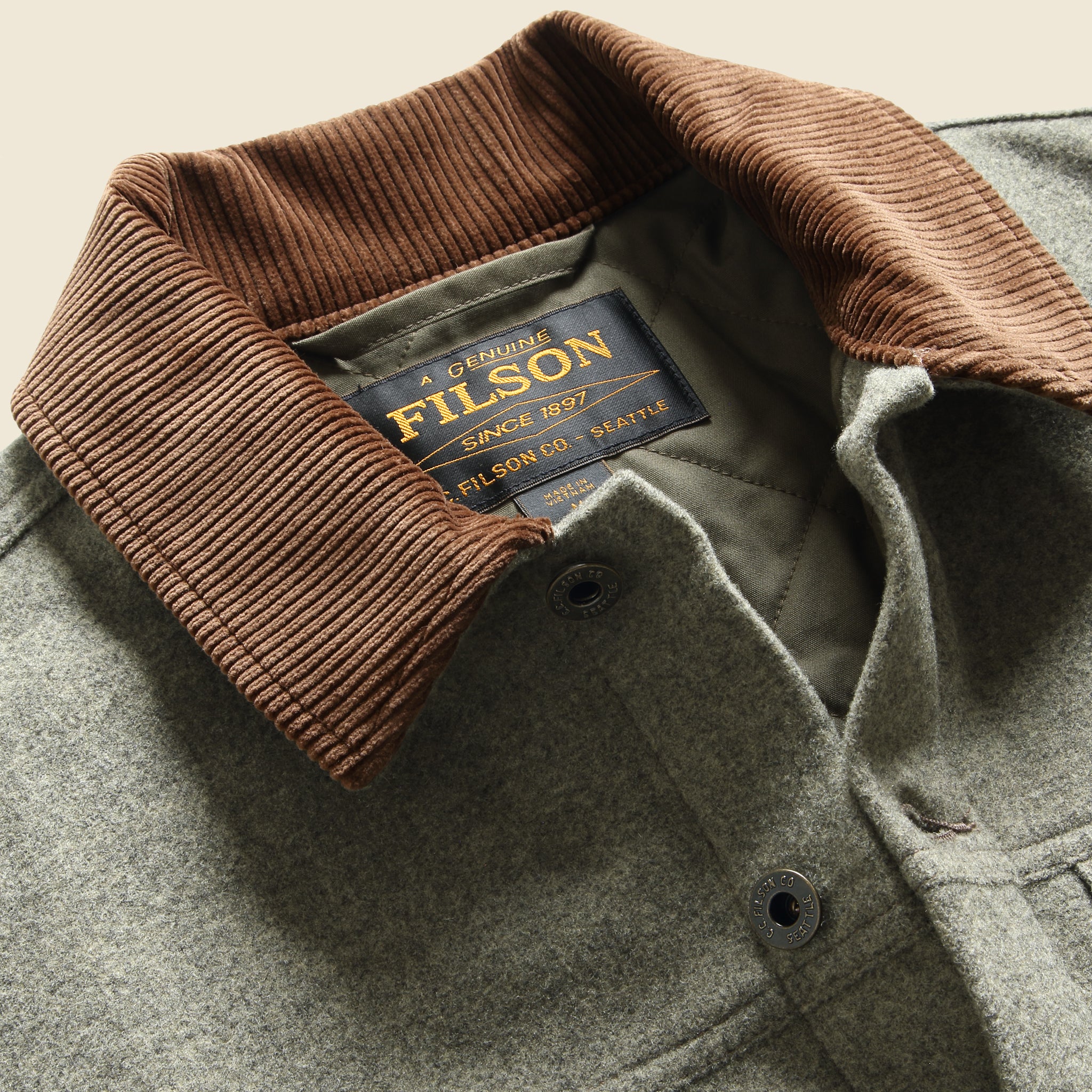 Spokane Insulated Short Cruiser - Heather Grey - Filson - STAG Provisions - Outerwear - Coat / Jacket