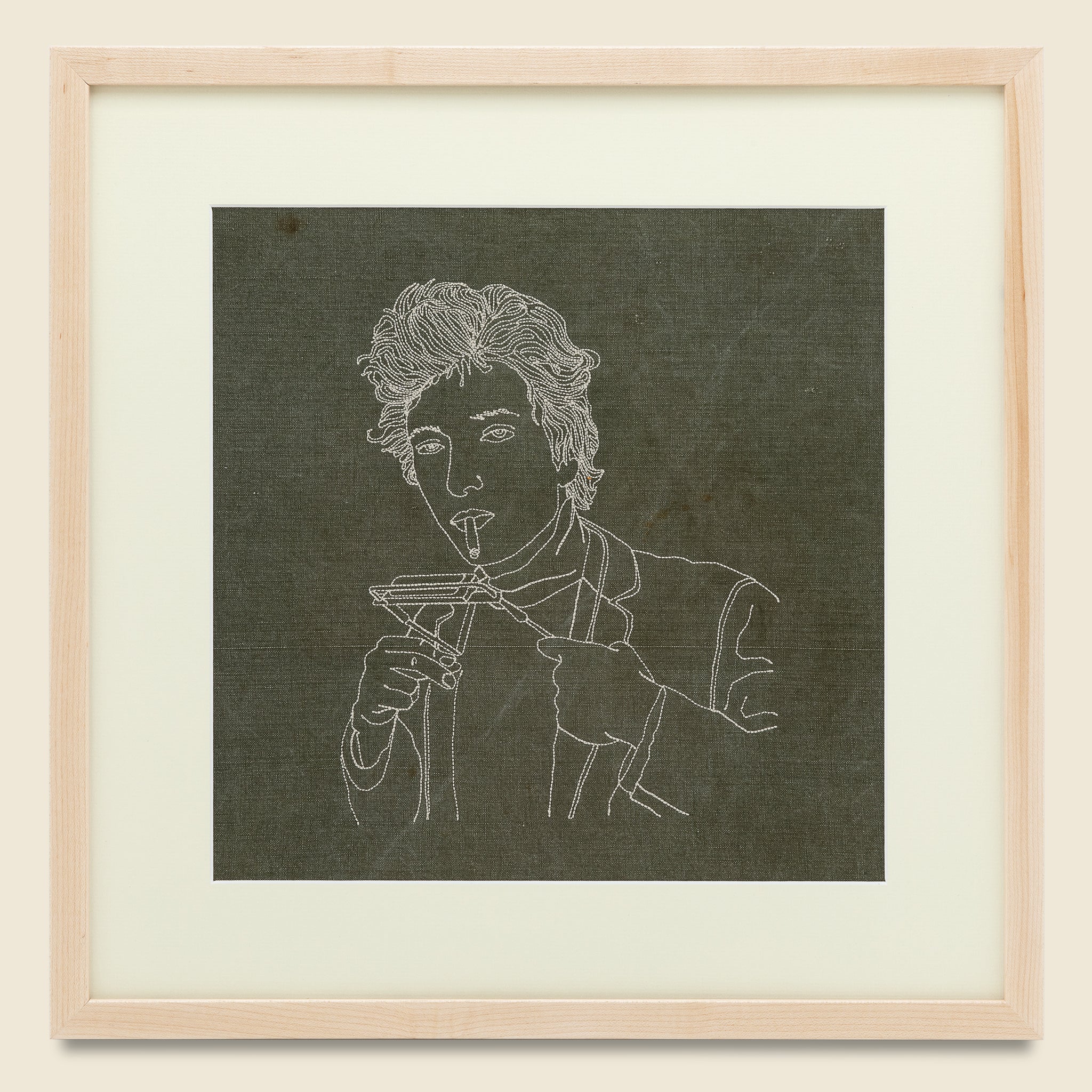 Embroidered Framed Bob Dylan - Future Vagabond - STAG Provisions - Home - Art & Accessories - Print