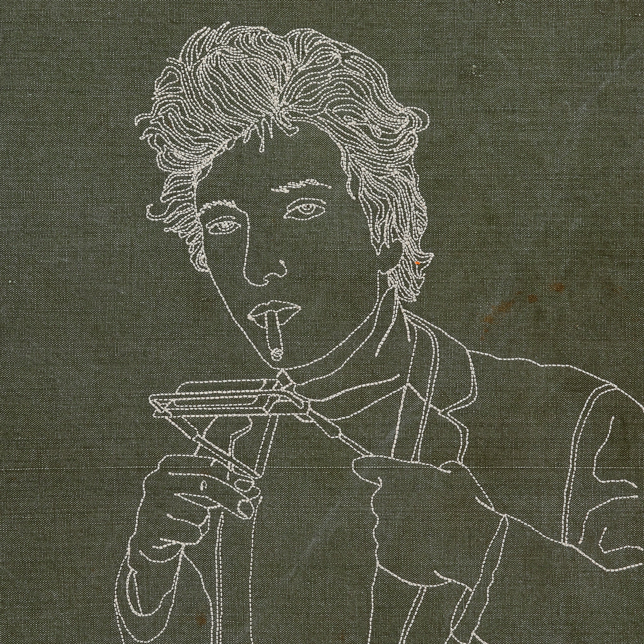 Embroidered Framed Bob Dylan - Future Vagabond - STAG Provisions - Home - Art & Accessories - Print