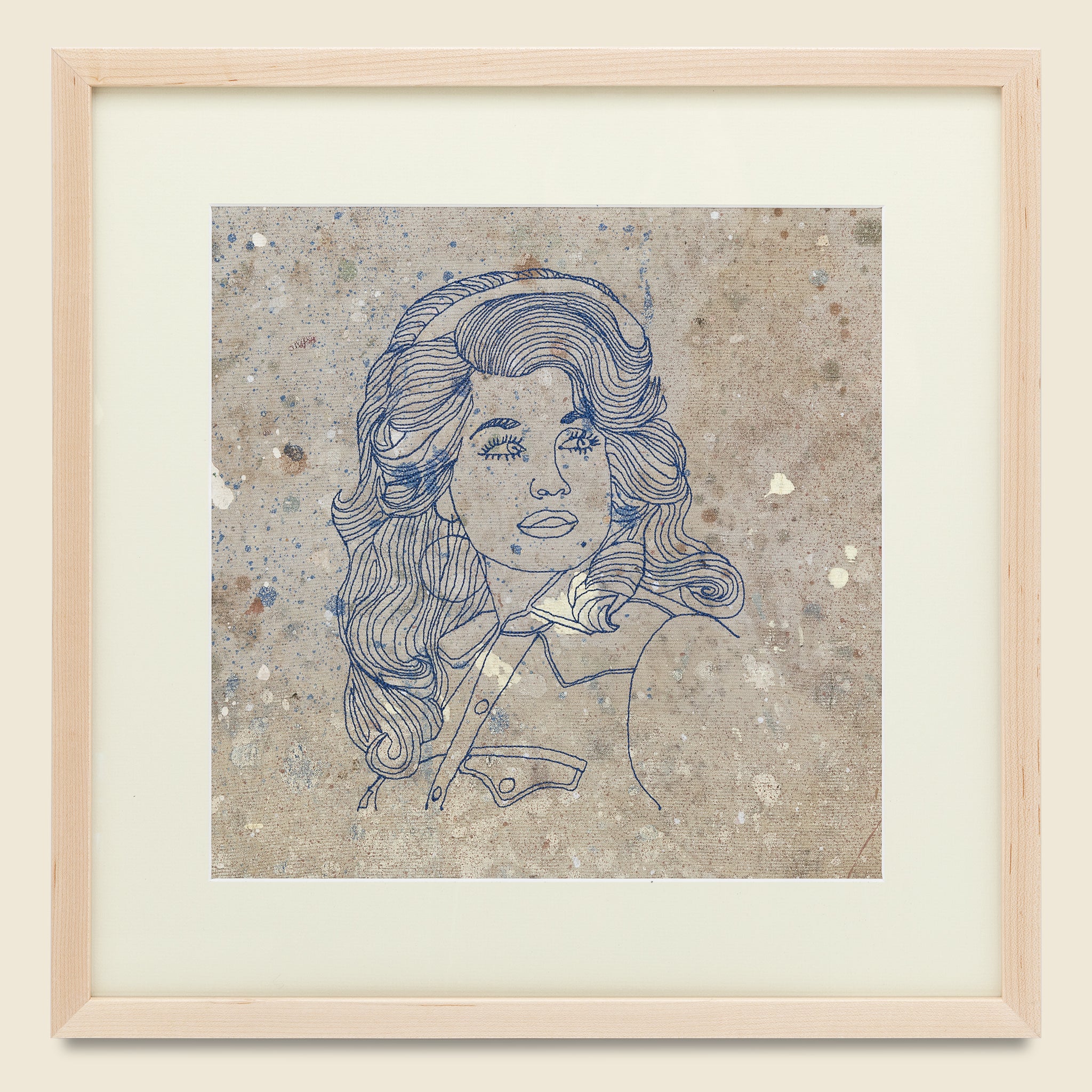 Embroidered Framed Dolly Parton - Future Vagabond - STAG Provisions - Home - Art & Accessories - Print