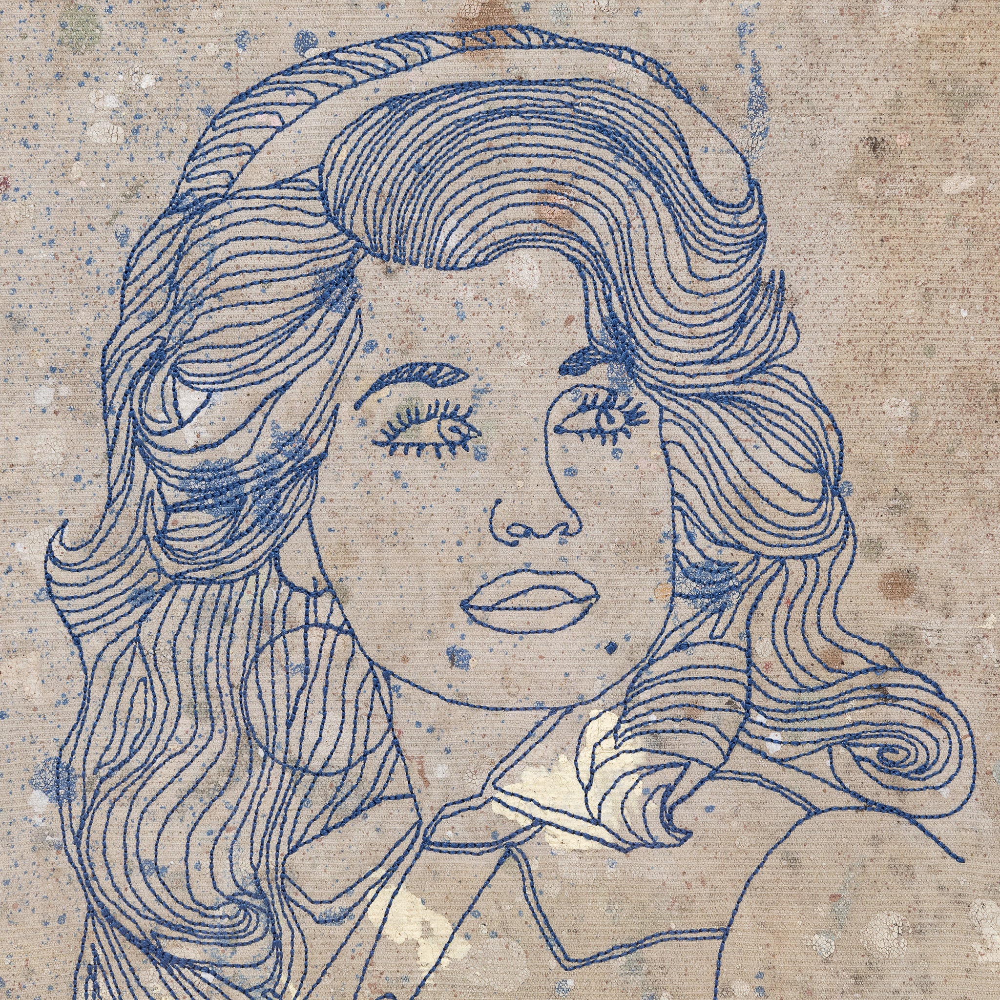 Embroidered Framed Dolly Parton - Future Vagabond - STAG Provisions - Home - Art & Accessories - Print