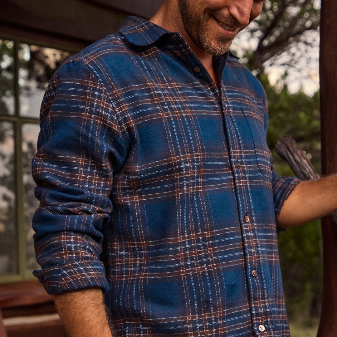 Bossa Shirt - Blue - Portuguese Flannel - STAG Provisions - Tops - L/S Woven - Plaid