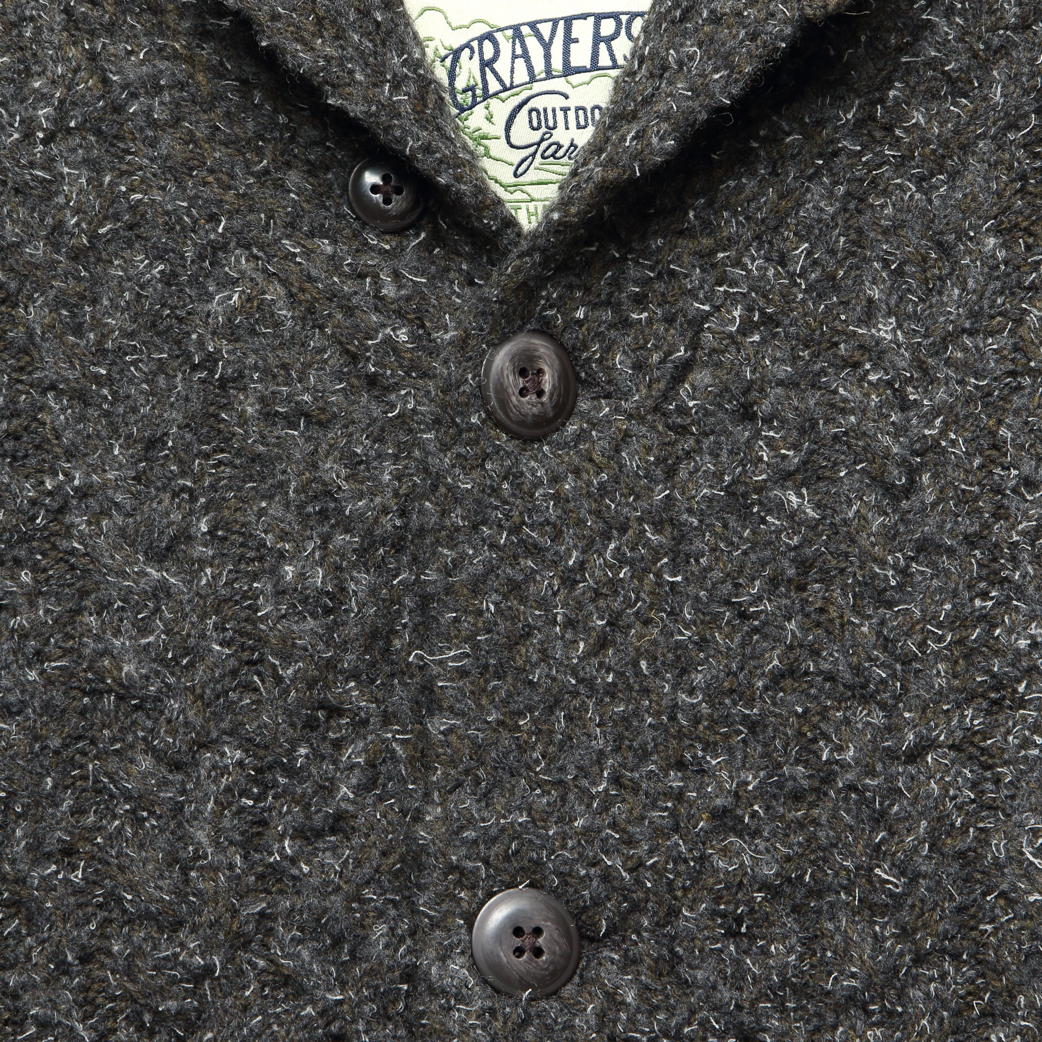 Melange Cable Shawl Cardigan - Charcoal - Grayers - STAG Provisions - Tops - Sweater