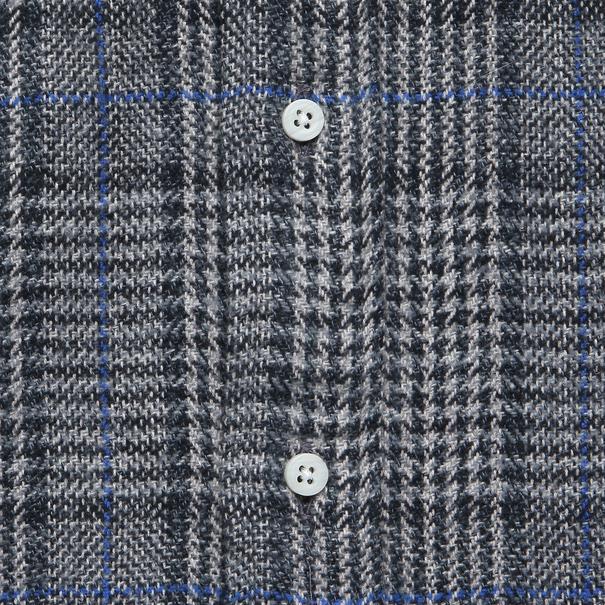 Brushed Cotton Windowpane Shirt - Grey/Blue - Gitman Vintage - STAG Provisions - Tops - L/S Woven - Plaid