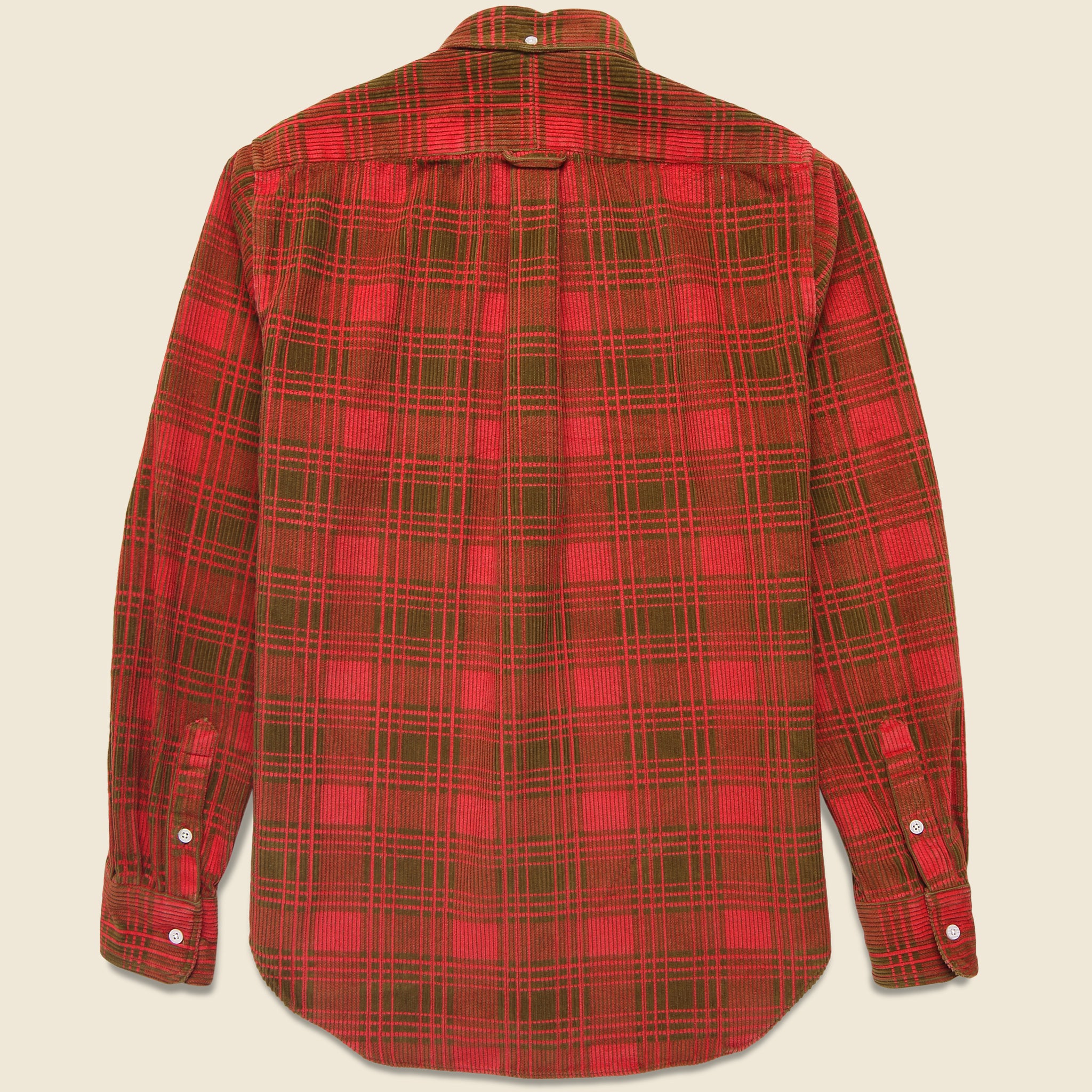 Corduroy Check Shirt - Red - Gitman Vintage - STAG Provisions - Tops - L/S Woven - Corduroy