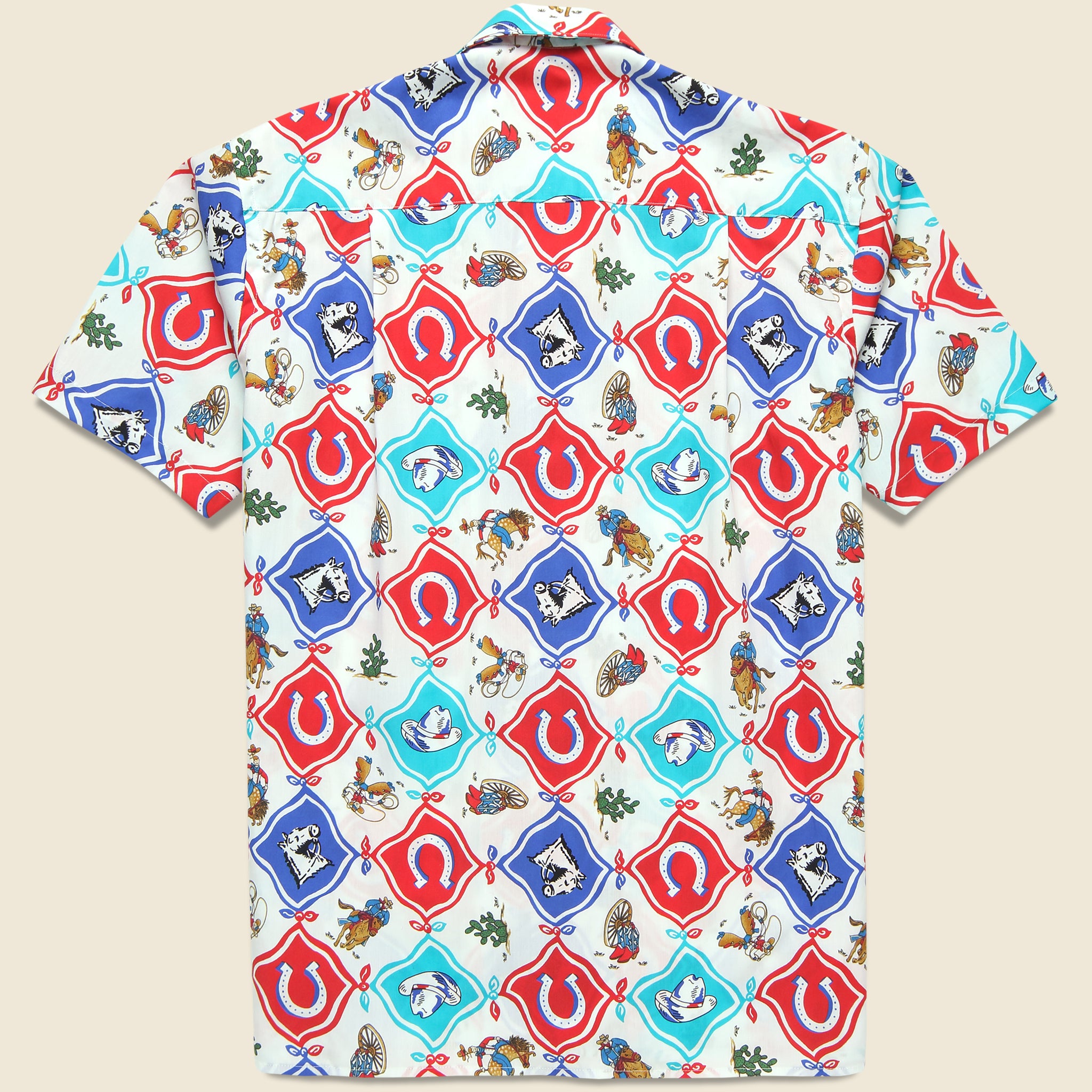 Bandana Cowboy Shirt - White Multi - Gitman Vintage - STAG Provisions - Tops - S/S Woven - Other Pattern