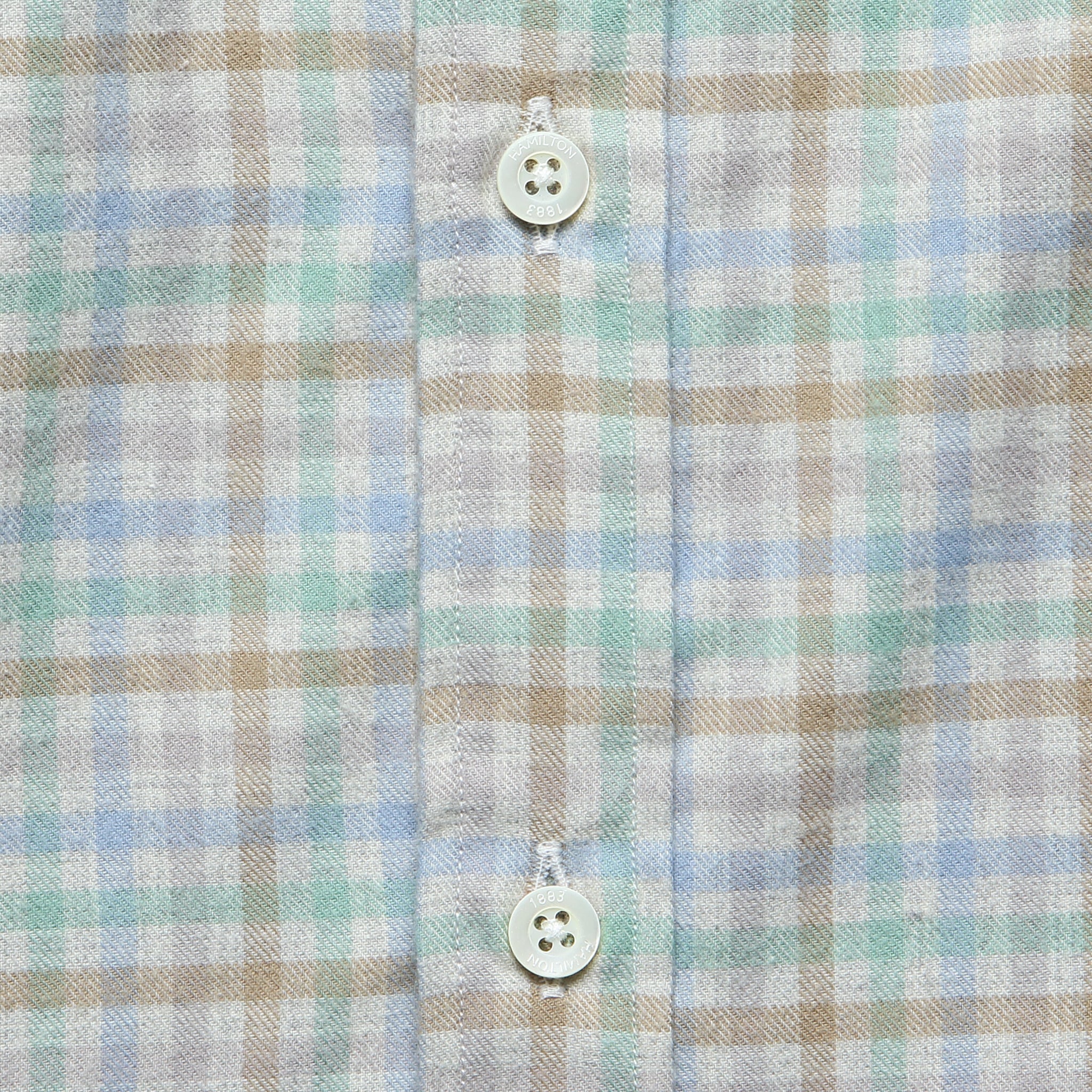 Brushed Twill Sport Shirt - Grey/Green Plaid - Hamilton Shirt Co. - STAG Provisions - Tops - L/S Woven - Plaid