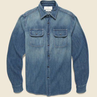 Earl Selvedge Denim Shirt - Washed Indigo