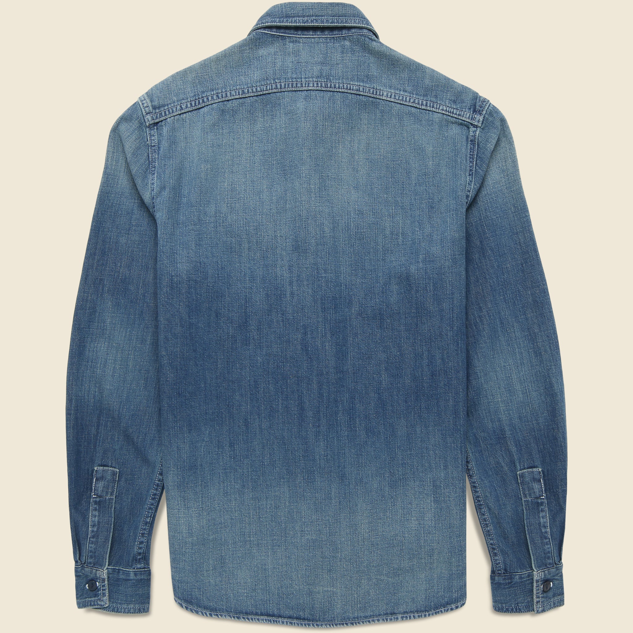 
                          Earl Selvedge Denim Shirt - Washed Indigo
                        