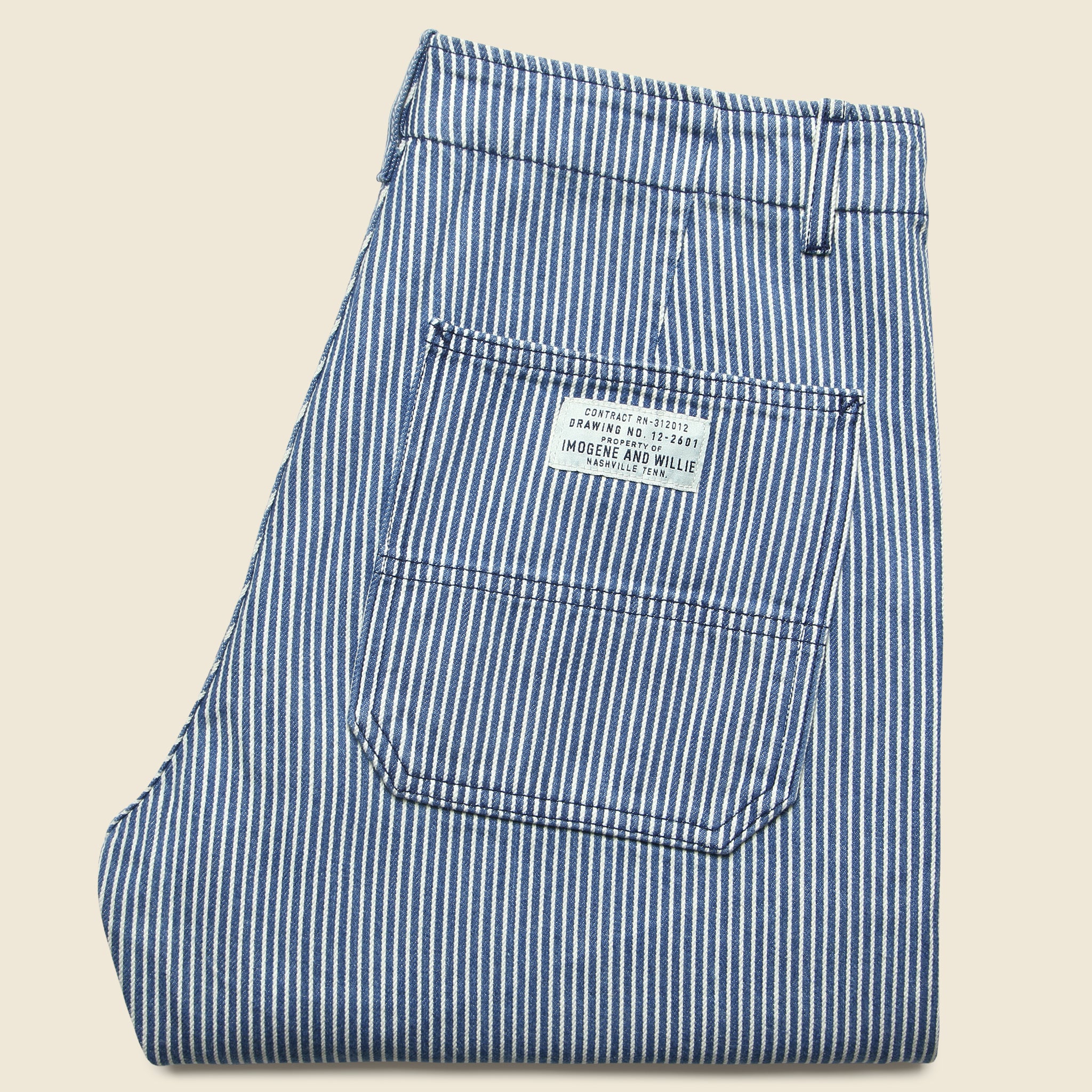 
                          Hencye Work Pant - Hickory Stripe - Imogene + Willie - STAG Provisions - Pants - Twill
                        