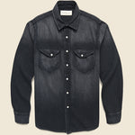 Hayes Pearl Snap - Washed Black - Imogene + Willie - STAG Provisions - Tops - L/S Woven - Solid