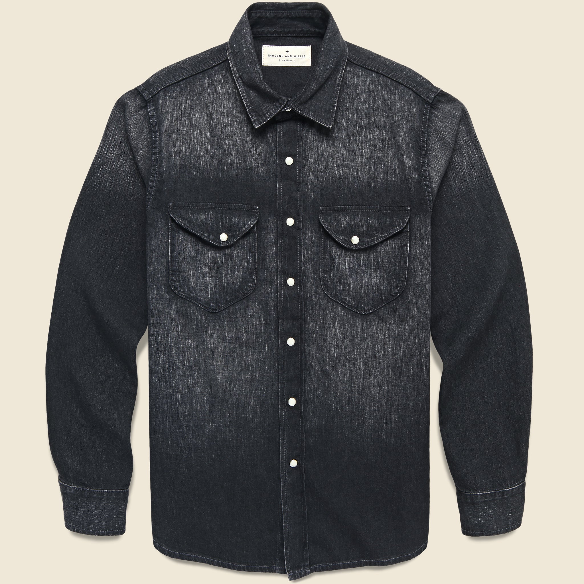 Hayes Pearl Snap - Washed Black - Imogene + Willie - STAG Provisions - Tops - L/S Woven - Solid