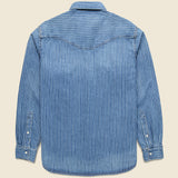 Hayes Pearl Snap - Indigo Stripe - Imogene + Willie - STAG Provisions - Tops - L/S Woven - Stripe