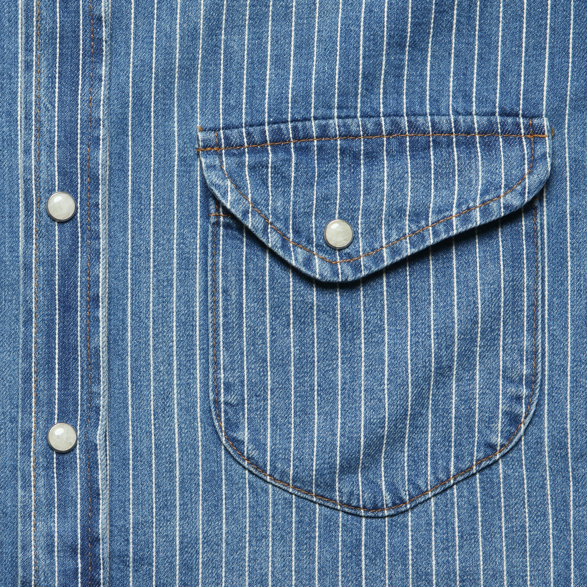
                          Hayes Pearl Snap - Indigo Stripe - Imogene + Willie - STAG Provisions - Tops - L/S Woven - Stripe
                        