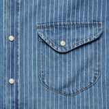 Hayes Pearl Snap - Indigo Stripe - Imogene + Willie - STAG Provisions - Tops - L/S Woven - Stripe