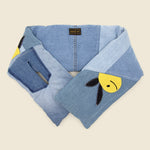 Denim Reconstructed KESA Scarf(CONEYBOWY Embroidery) - Indigo - Kapital - STAG Provisions - Accessories - Scarves
