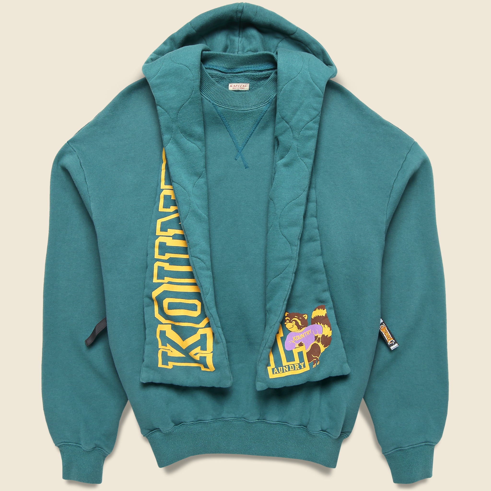 
                          30/-Napped Lining SWT KESA Parka (KOUNTRY) - Turquoise - Kapital - STAG Provisions - Outerwear - Coat / Jacket
                        