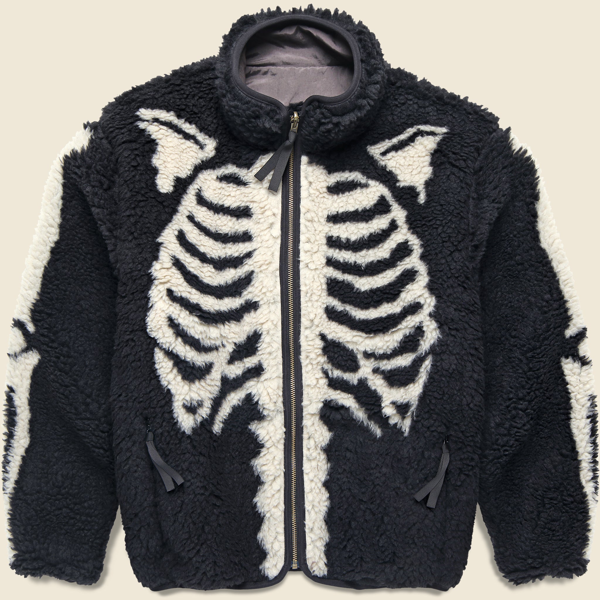 Bone Boa Fleece Blouson - Black - Kapital - STAG Provisions - Outerwear - Coat / Jacket