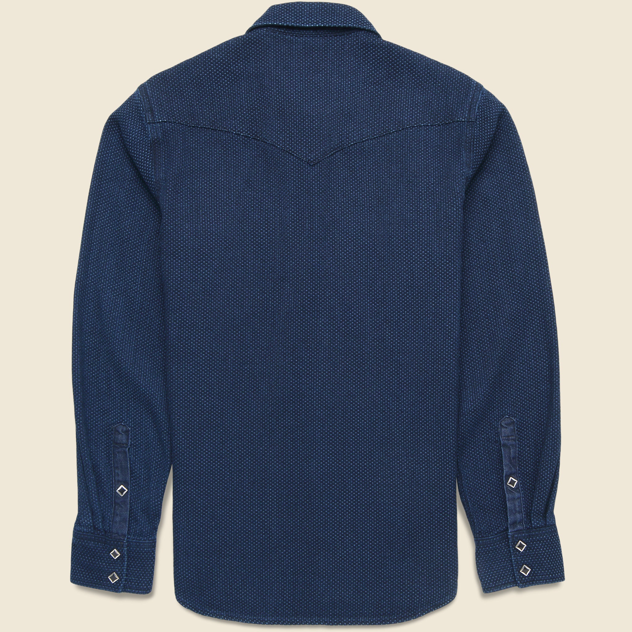 Sashiko Western Shirt - Indigo - Kapital - STAG Provisions - Tops - L/S Woven - Solid