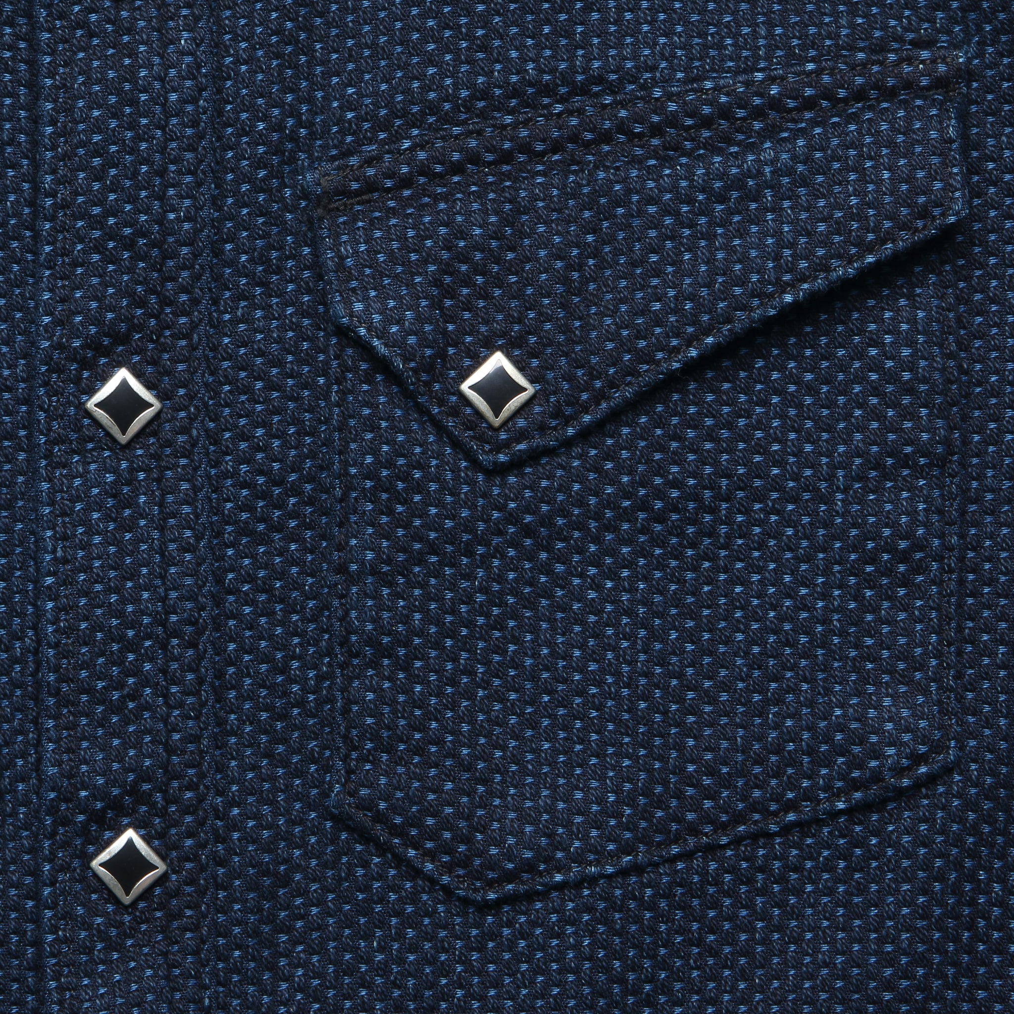 Sashiko Western Shirt - Indigo - Kapital - STAG Provisions - Tops - L/S Woven - Solid