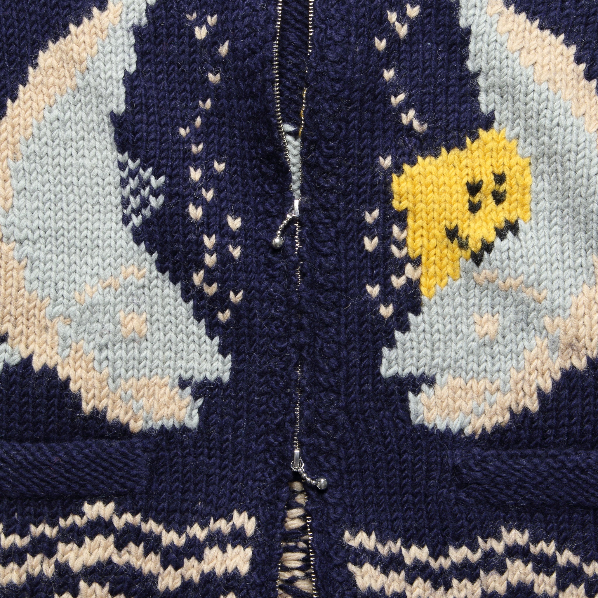 Hand Knit Trout Zip Cardigan - Navy - Kapital - STAG Provisions - Tops - Sweater