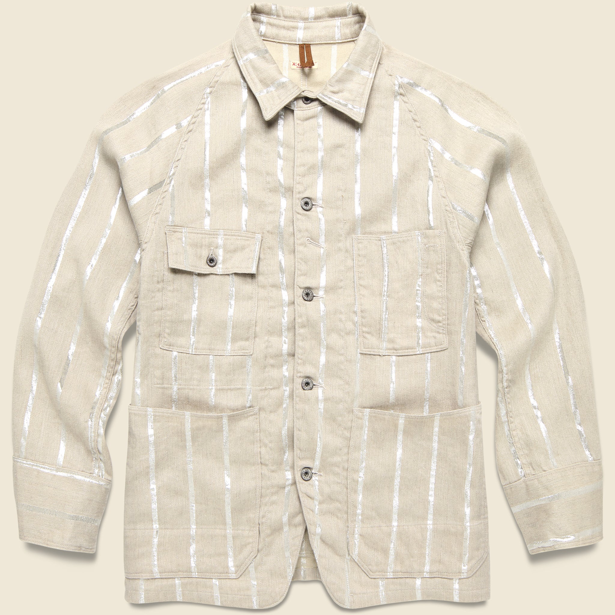 Glitter Phillies Stripe Cactus Coverall - Ecru - Kapital - STAG Provisions - Outerwear - Coat / Jacket