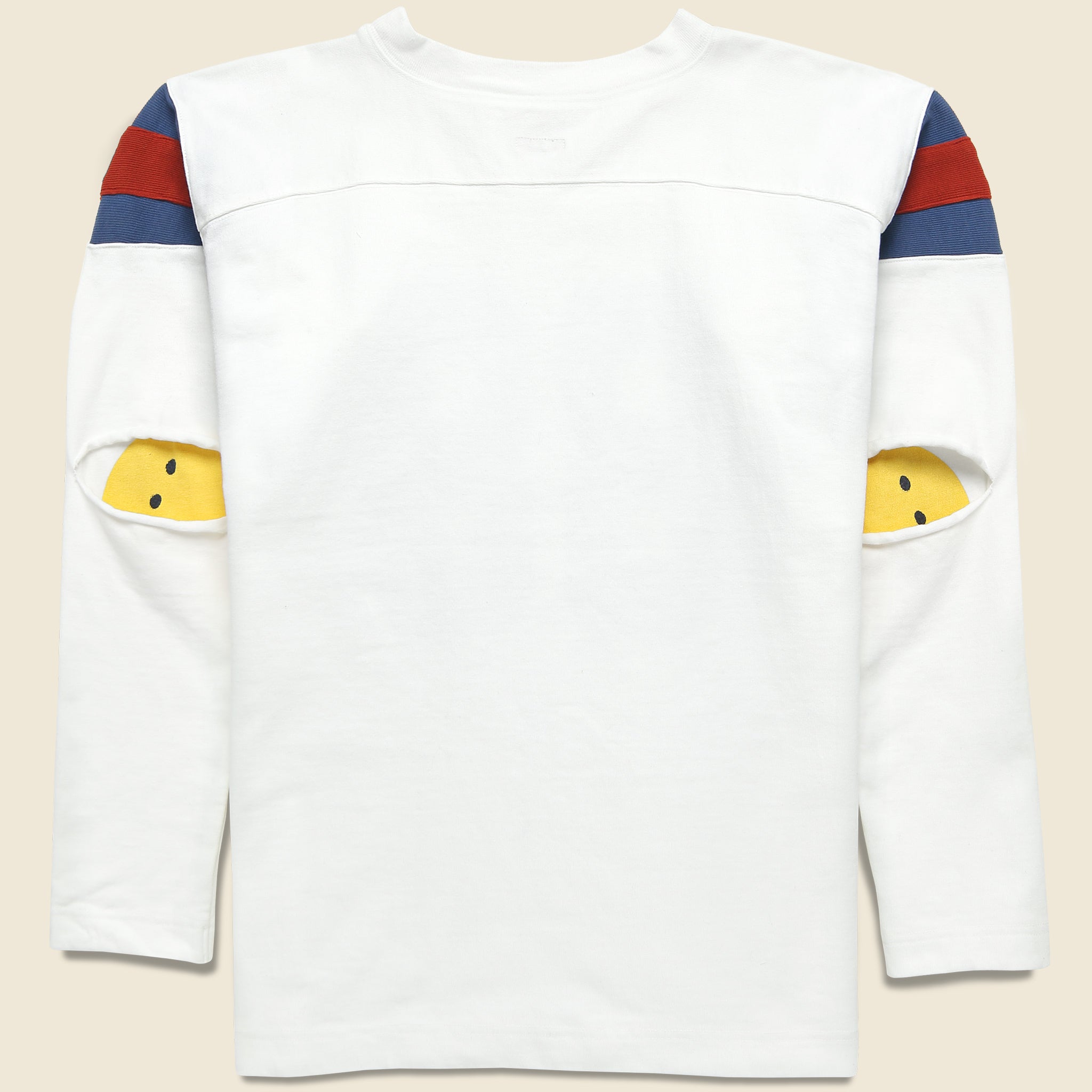 Elbow Rip Football Tee - White - Kapital - STAG Provisions - Tops - L/S Knit