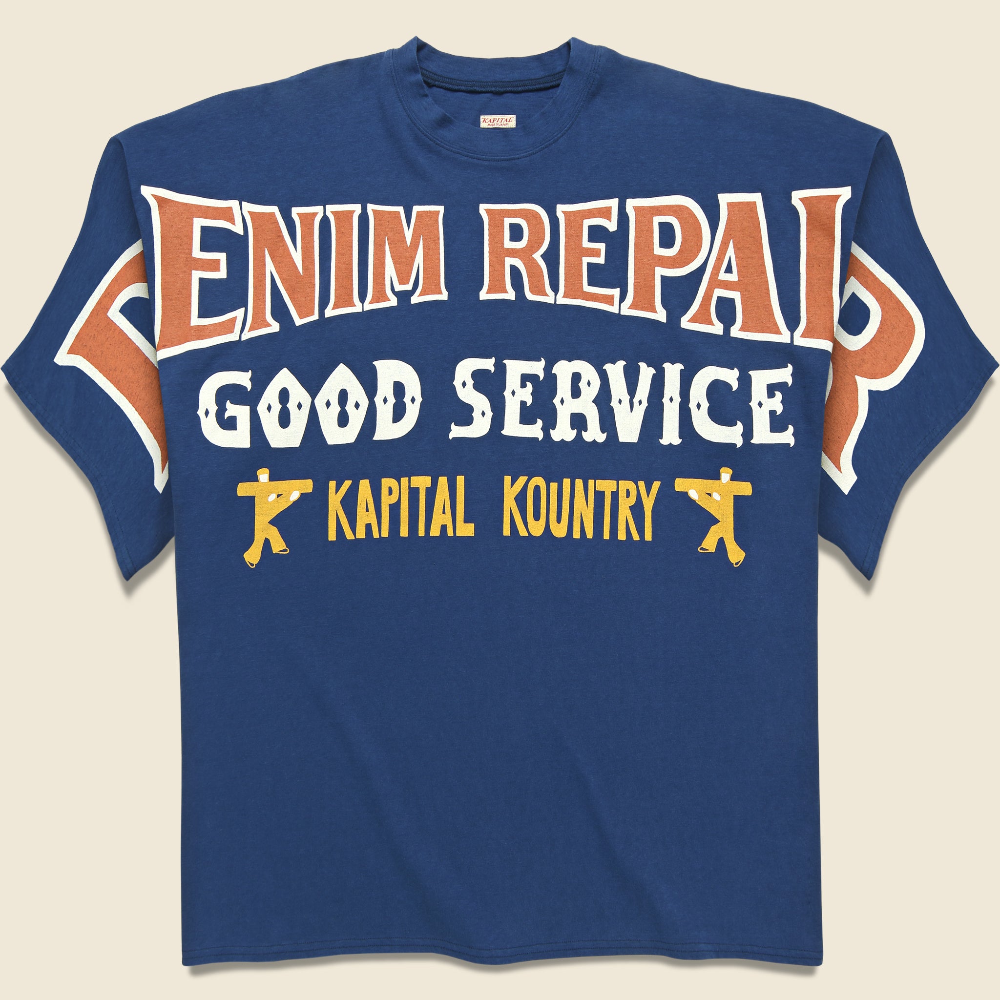Denim Repair Huge Tee - Navy - Kapital - STAG Provisions - Tops - S/S Tee