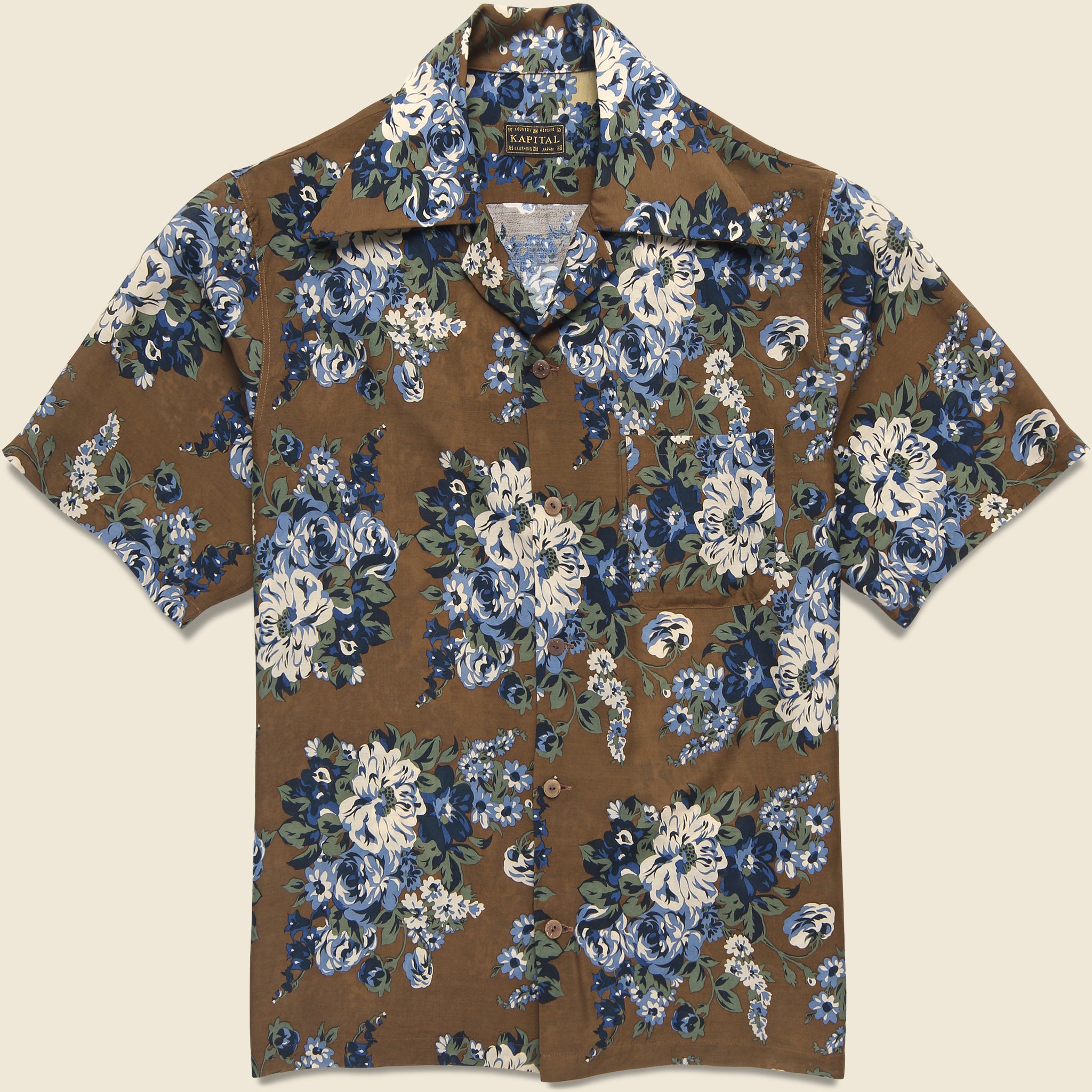 Wrangle Aloha Shirt - Brown - Kapital - STAG Provisions - Tops - S/S Woven - Other Pattern