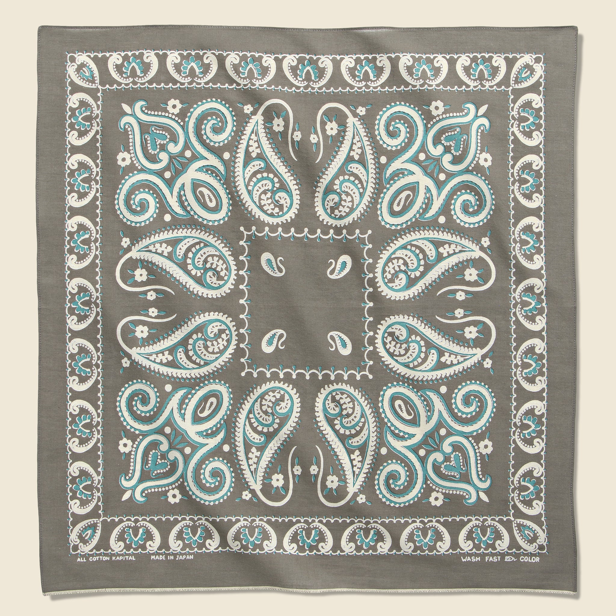 Sammy Paisley Bandana - Khaki - Kapital - STAG Provisions - Accessories - Bandanas