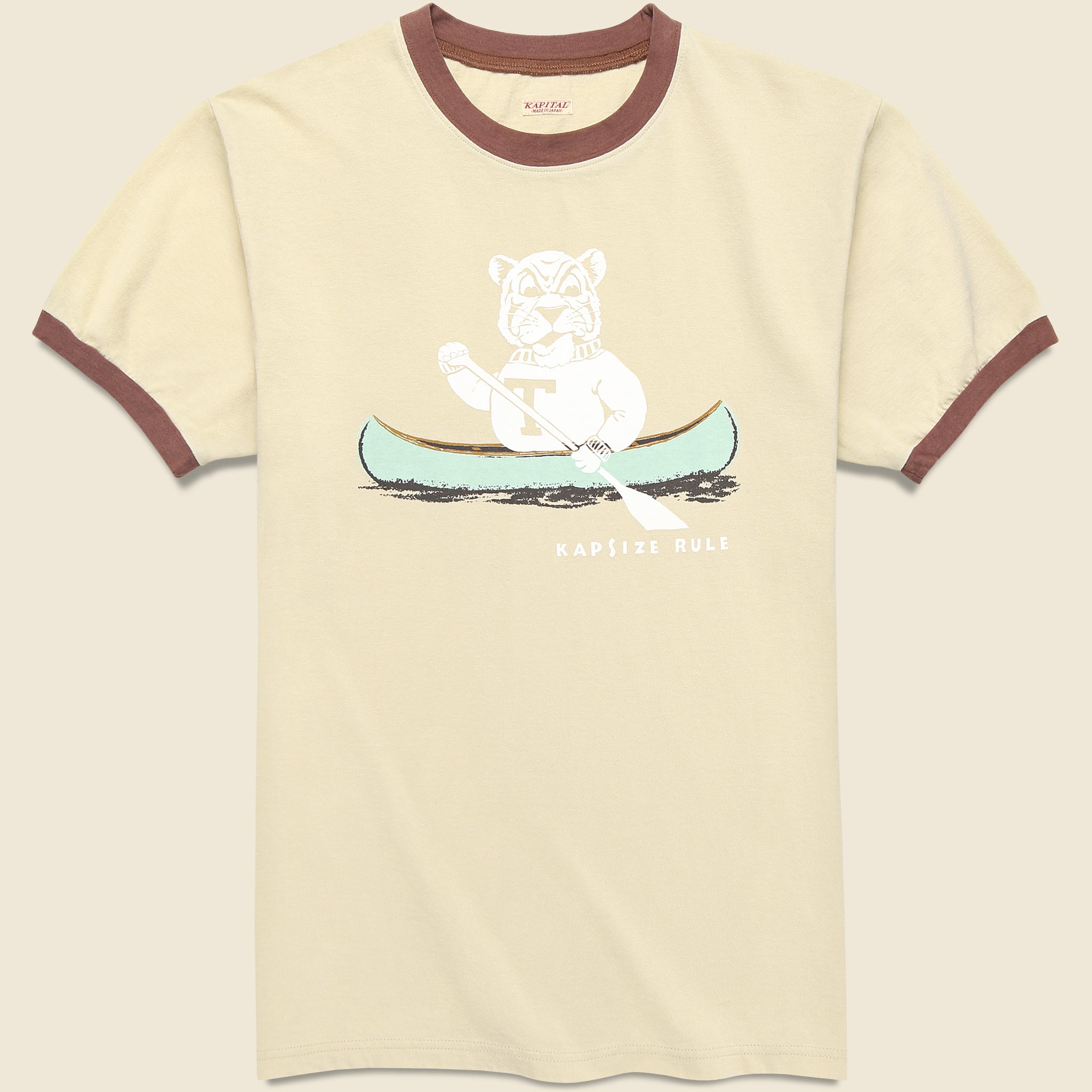 Tiger Ringer Tee - Beige - Kapital - STAG Provisions - Tops - S/S Tee