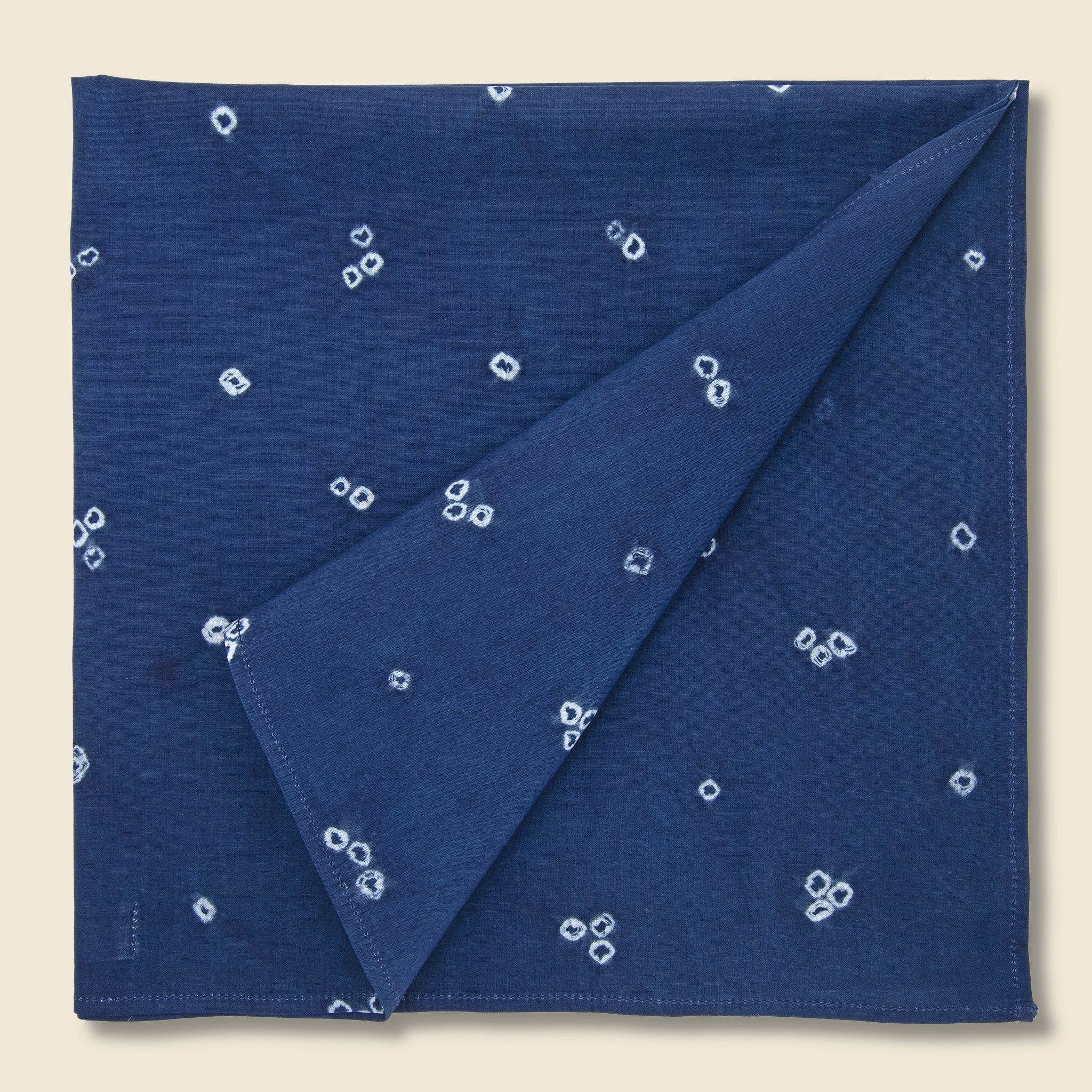 Pyramid Dot Bandhani Bandana - Indigo - Kardo - STAG Provisions - Accessories - Bandanas