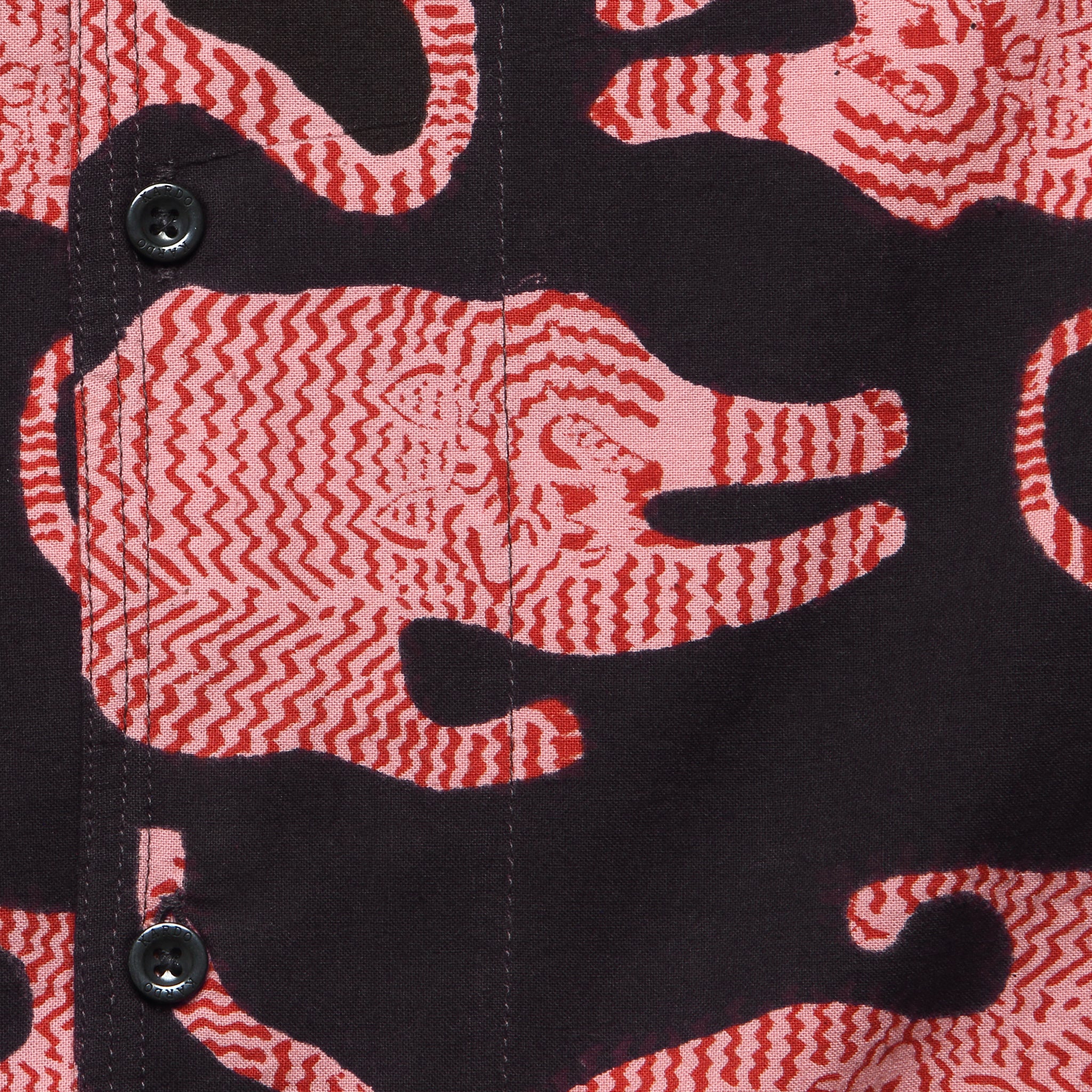Tiger Block Print Shirt - Black - Kardo - STAG Provisions - Tops - S/S Woven - Other Pattern