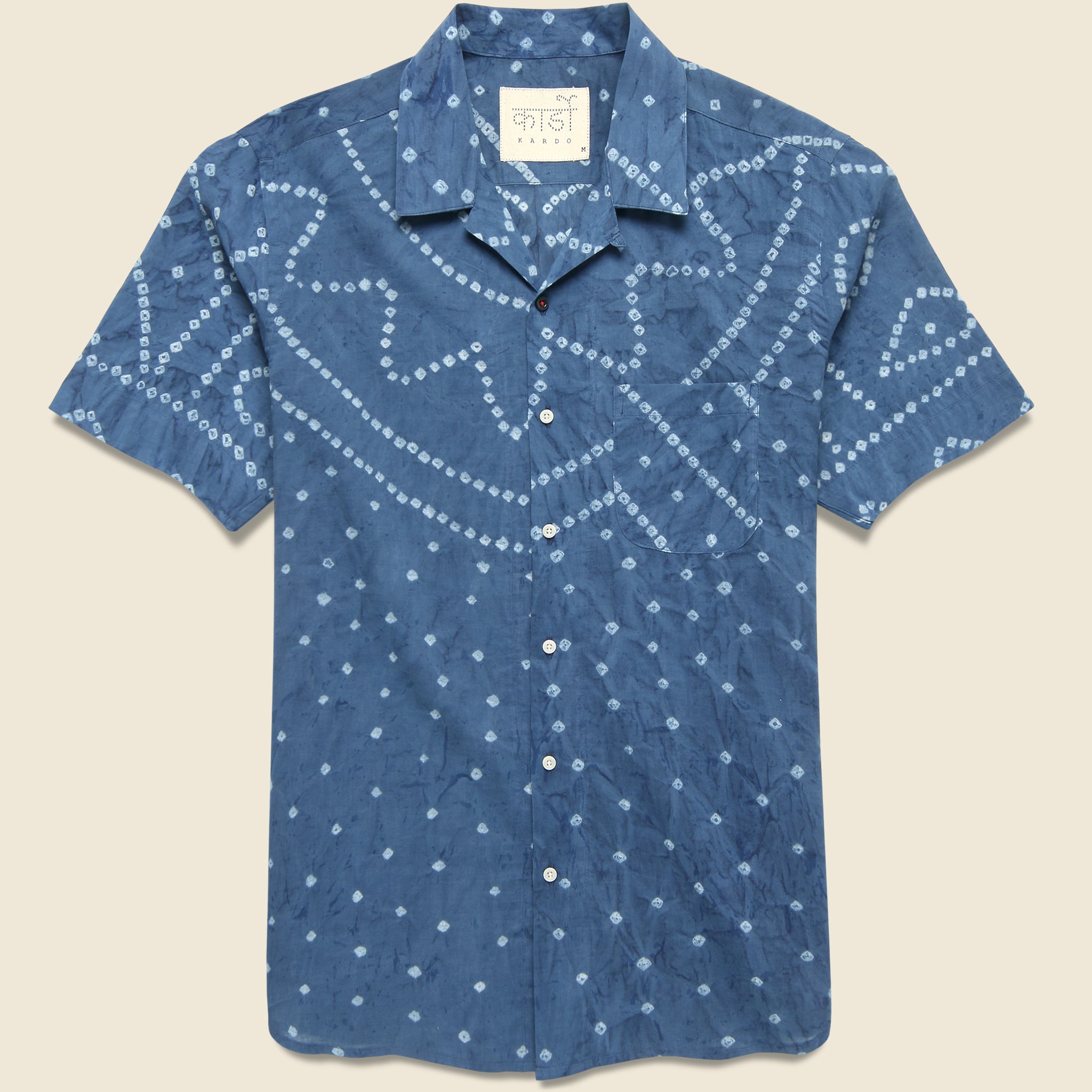 Bandhani Dot Print Shirt - Indigo - Kardo - STAG Provisions - Tops - S/S Woven - Dot