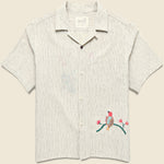 Embroidered Bird Shirt - Natural - Kardo - STAG Provisions - Tops - S/S Woven - Other Pattern