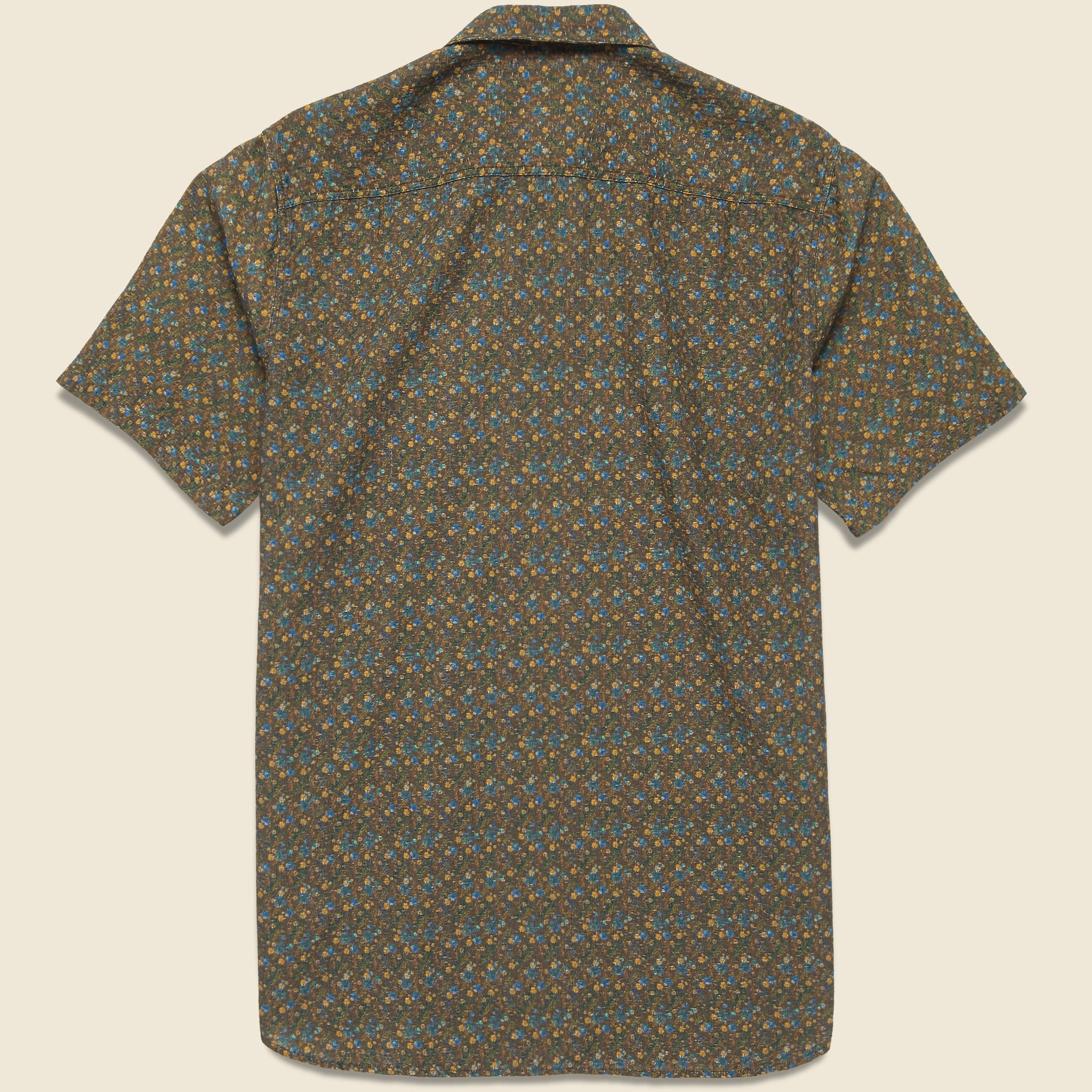 Granton Shirt - Olive Thistle Print - Kestin - STAG Provisions - Tops - S/S Woven - Floral