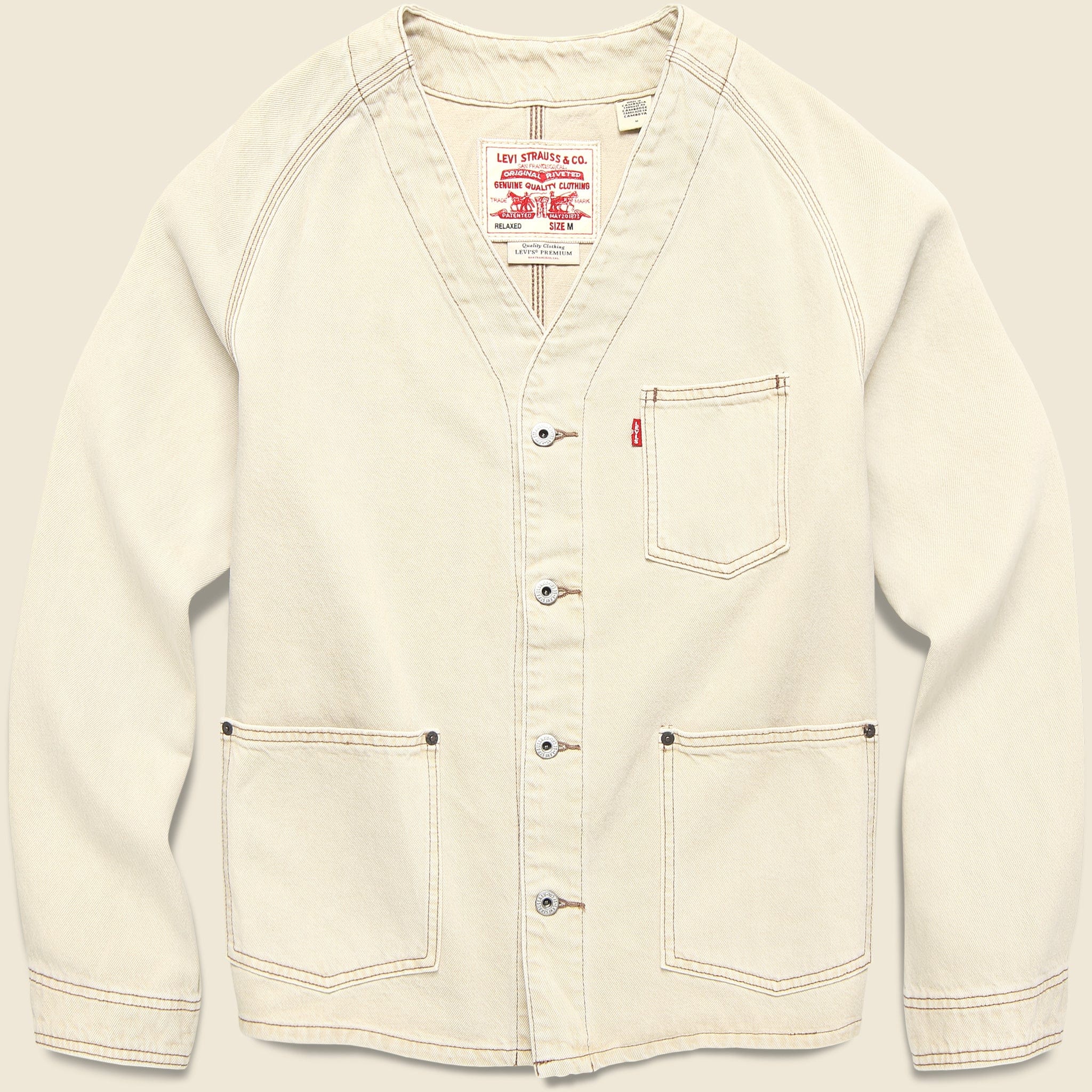 Union Engineer Cardigan - Vintage Ecru - Levis Premium - STAG Provisions - Outerwear - Coat / Jacket