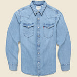 Barstow Western Shirt - Blue Mountain - Levis Premium - STAG Provisions - Tops - L/S Woven - Solid