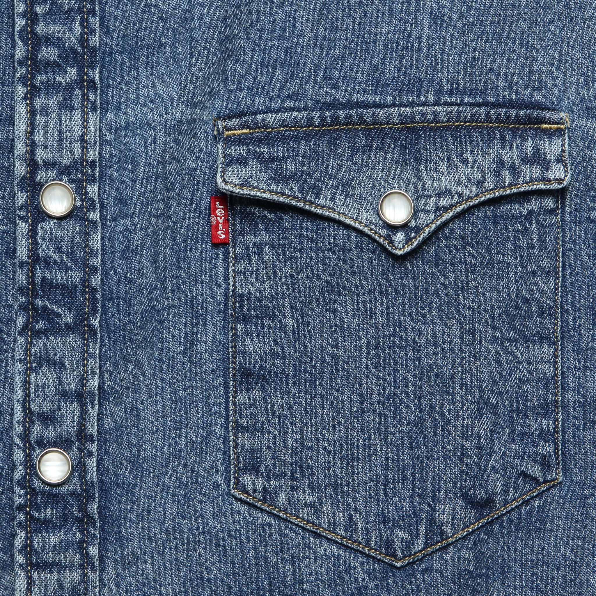 Barstow Western Shirt - Mid Wash - Levis Premium - STAG Provisions - Tops - L/S Woven - Solid