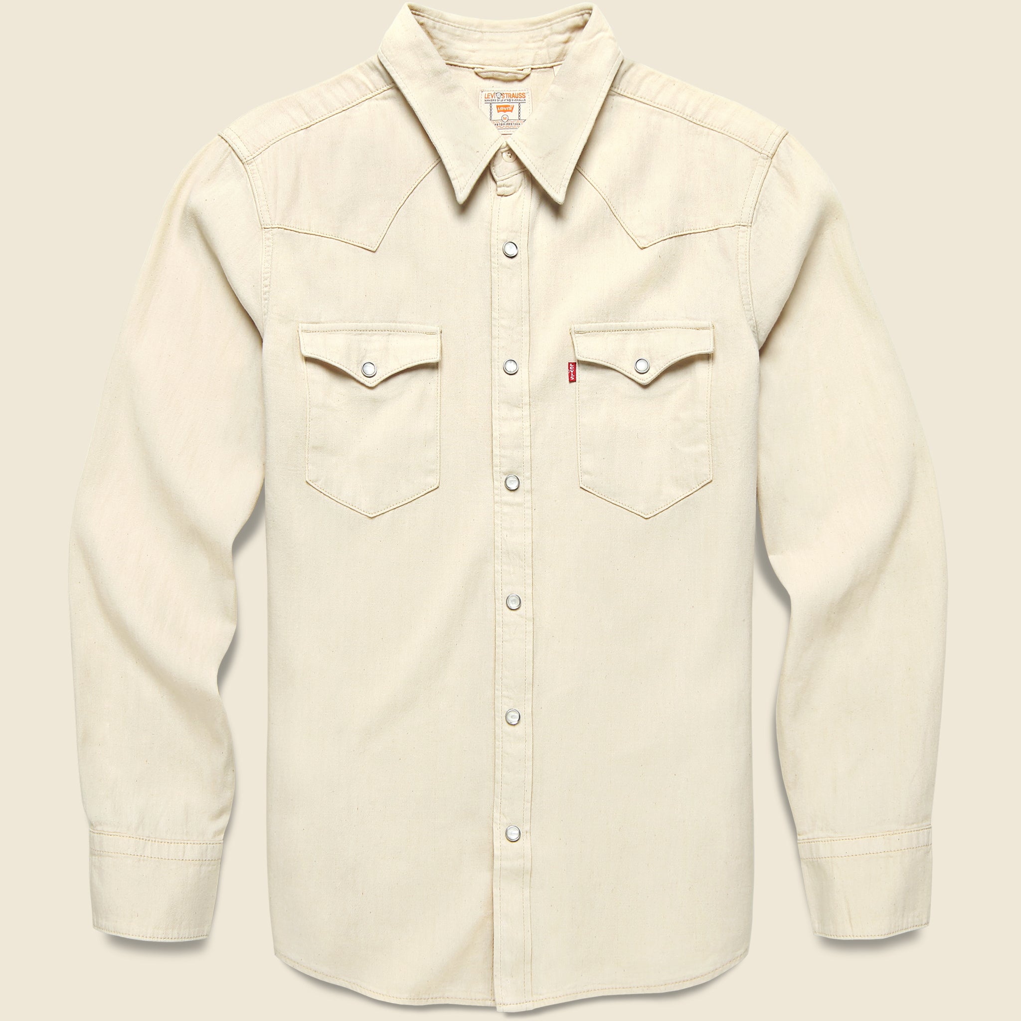 Barstow Denim Western Shirt - Eddlyn Ecru - Levis Premium - STAG Provisions - Tops - L/S Woven - Solid