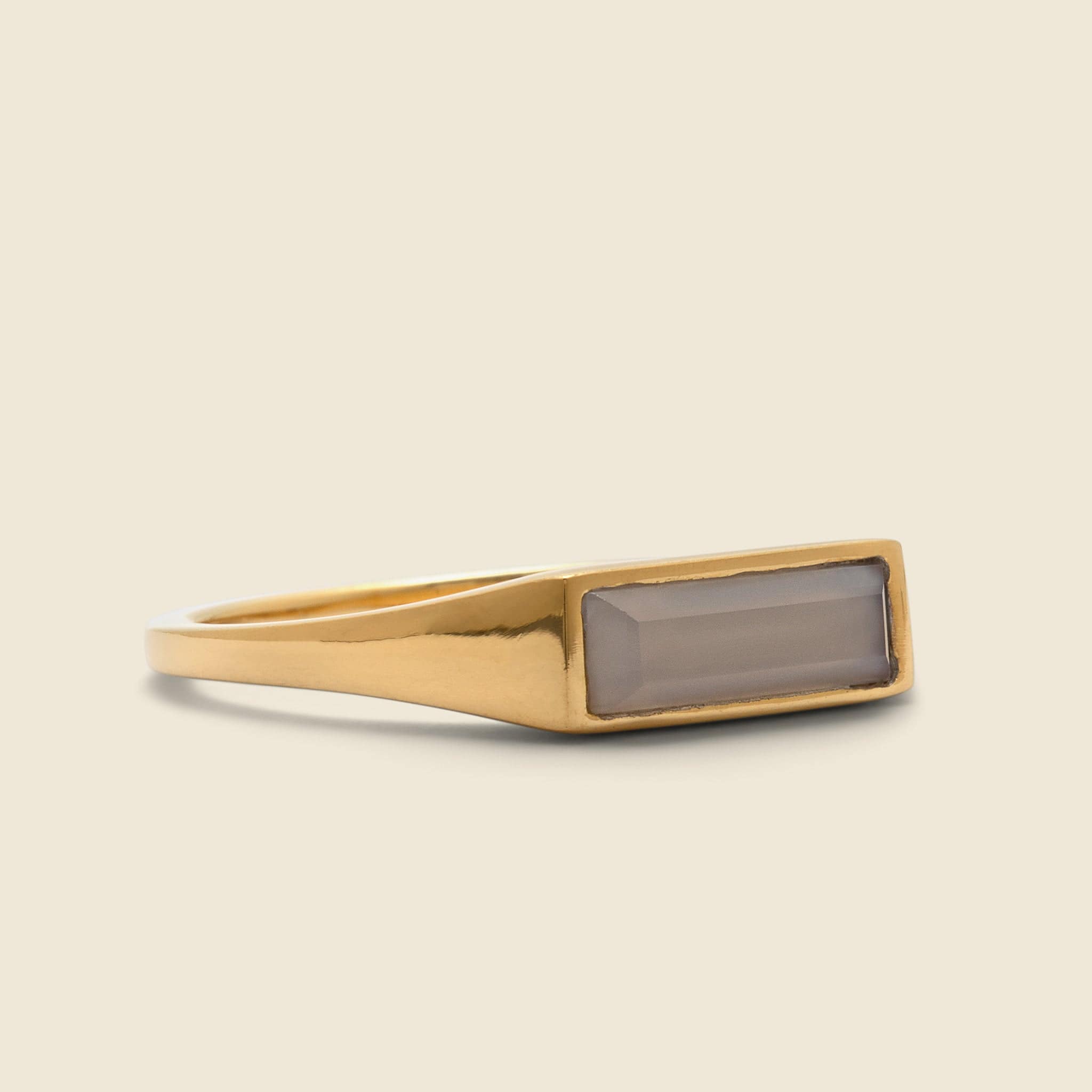 Slim Lennox Ring - Gold Vermeil/Chalcedony - Miansai - STAG Provisions - Accessories - Rings