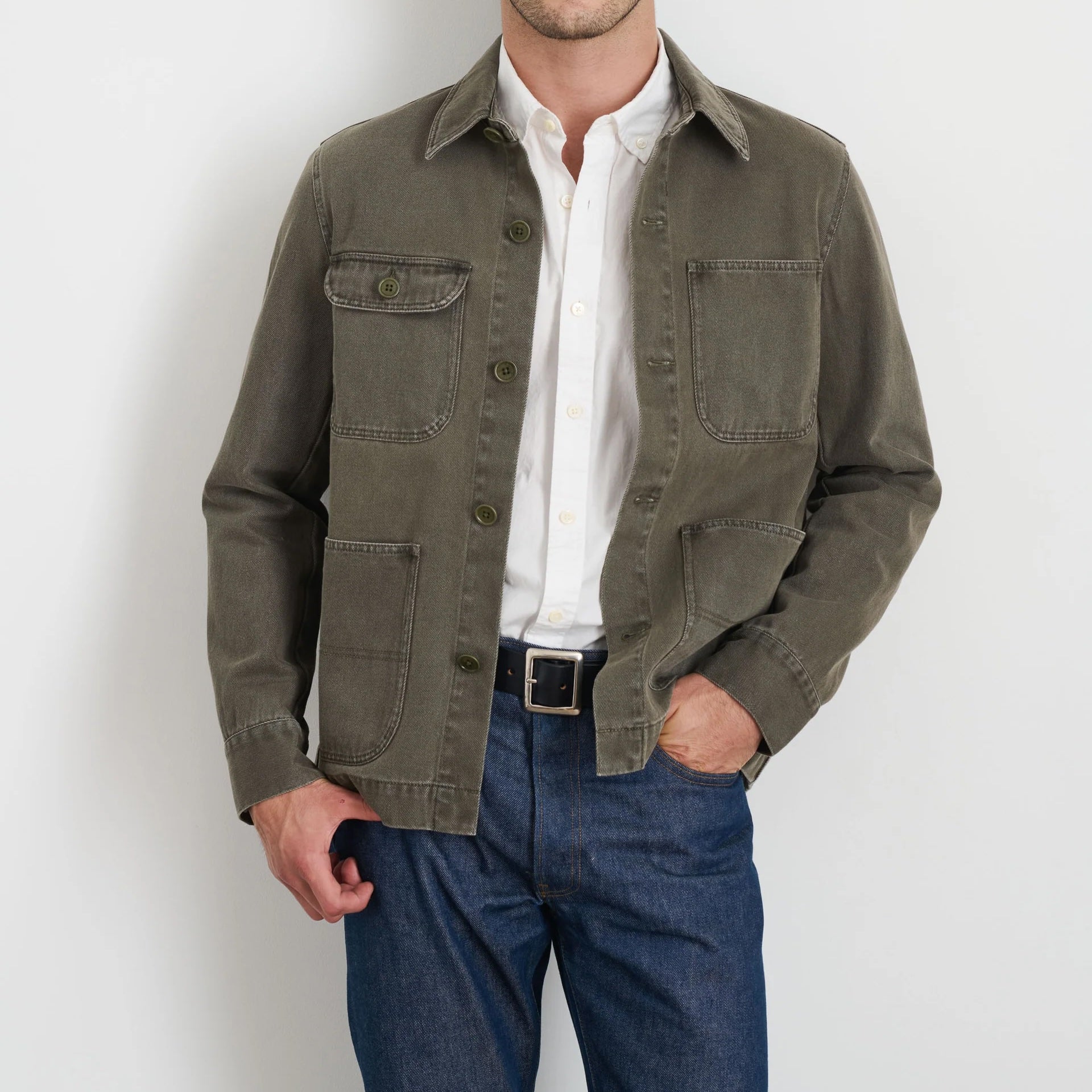 
                          Denim Work Jacket - Thyme - Alex Mill - STAG Provisions - Outerwear - Coat / Jacket
                        