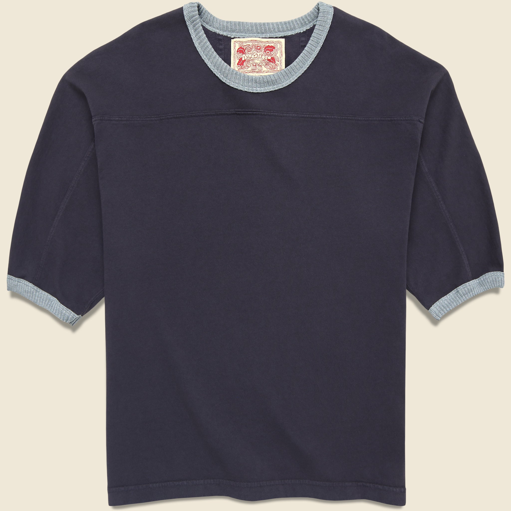 Community Football Ringer Tee - Washed Black - Monostereo - STAG Provisions - Tops - S/S Tee