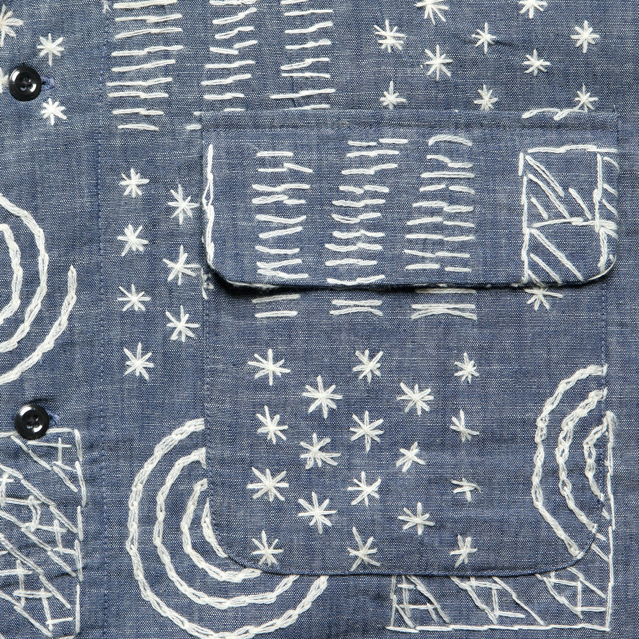 50s Milano Shirt - Squared Chambray - Monitaly - STAG Provisions - Tops - S/S Woven - Other Pattern