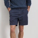 7" Herringbone Pull-On Shorts - Navy - Alex Mill - STAG Provisions - Shorts - Solid