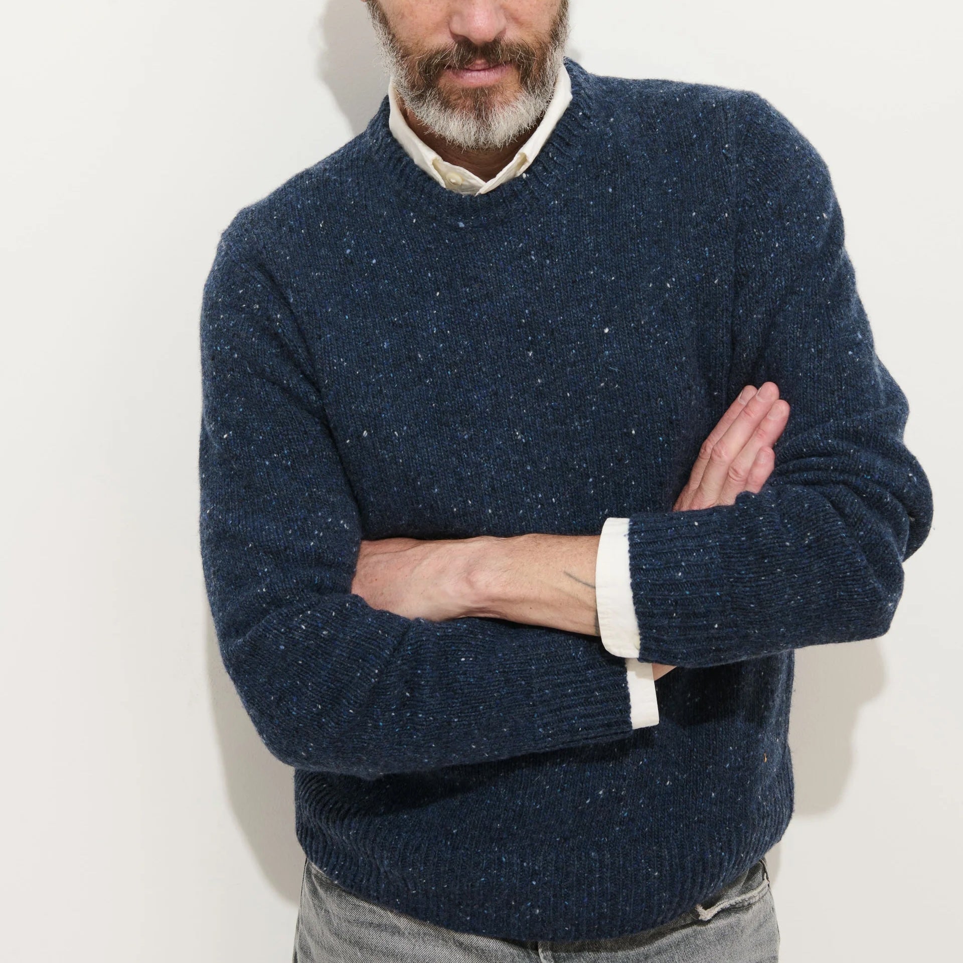 Donegal Wool Sweater - Navy - Alex Mill - STAG Provisions - Tops - Sweater