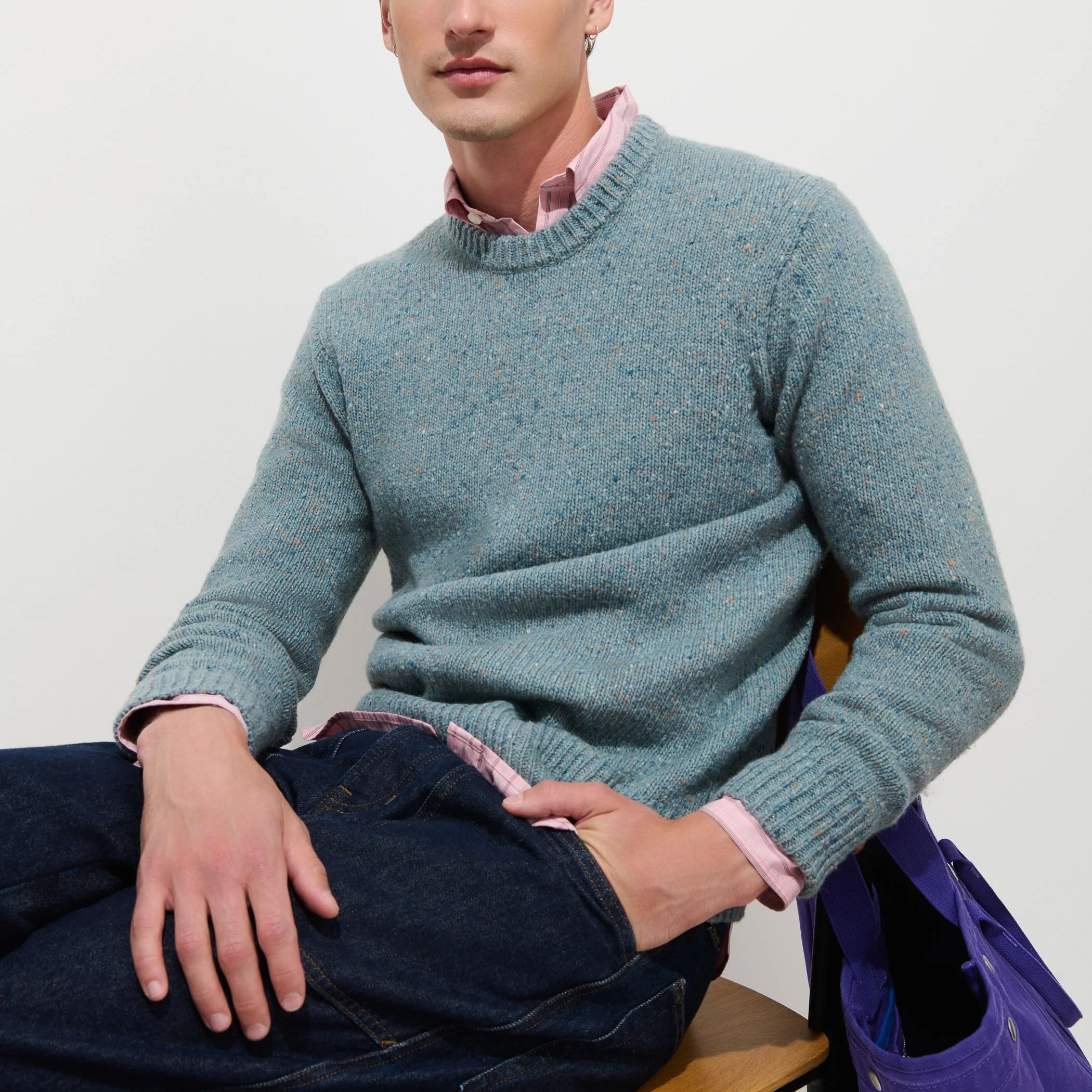 
                          Donegal Wool Sweater - Sea Mist - Alex Mill - STAG Provisions - Tops - Sweater
                        