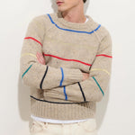 Raglan Striped Crew Sweater - Oatmeal - Alex Mill - STAG Provisions - Tops - Sweater