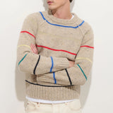 Raglan Striped Crew Sweater - Oatmeal - Alex Mill - STAG Provisions - Tops - Sweater
