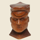Hand-Carved Fisherman Wooden Bust - Vintage - STAG Provisions - Home - Art & Accessories - Decorative Object